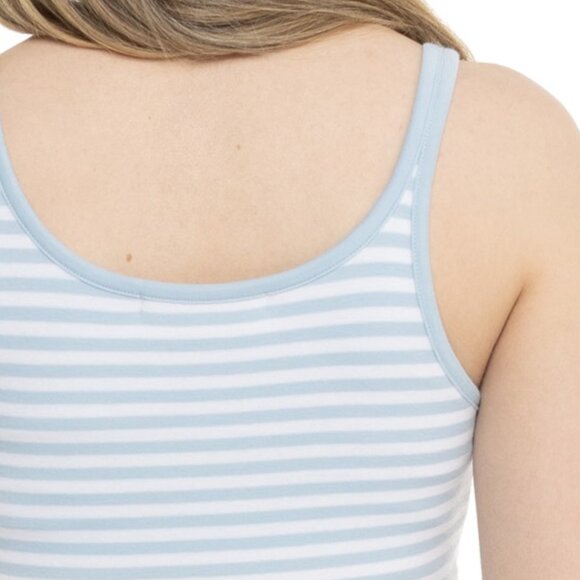 NEW C&C California Shelf Bra Stripe Scoop Neck Tank Top for women  253 - Picture 4 of 5